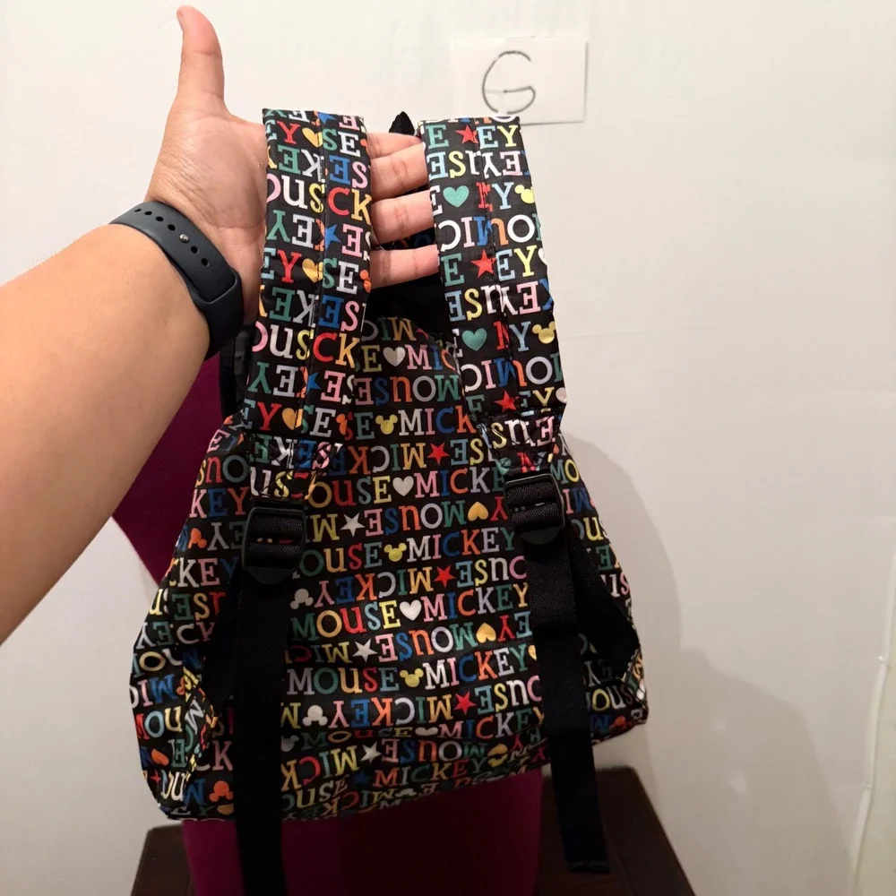 Disneyland Backpack Mickey Mouse All Over Print Multi-Color
